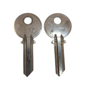 Vintage Keys ILCO 999  Key Blanks Uncut Rocky Mount N.C. Made In  USA lot of 2